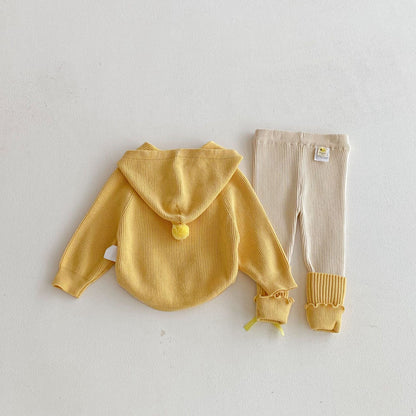 Hooded Heart Knitted Set ハート 立体編み ニット セットアップ【mh0012099】