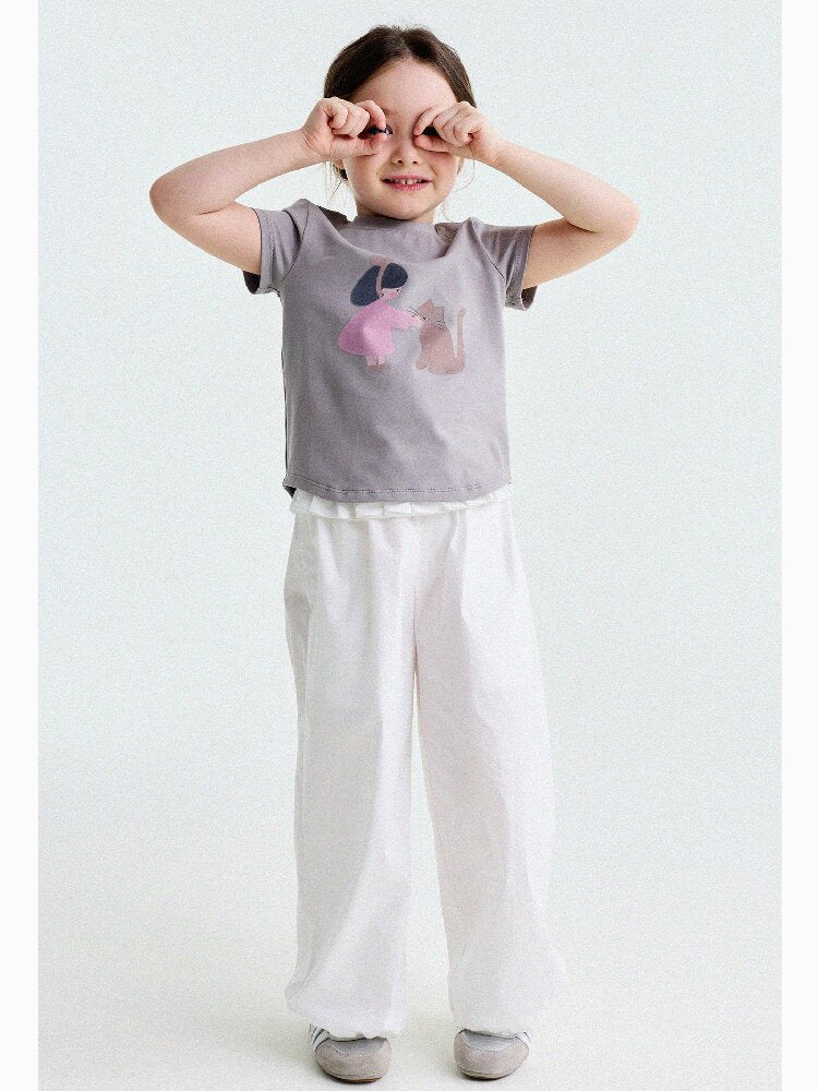 Ruffled Straight-Leg Pants [mh0013176]
