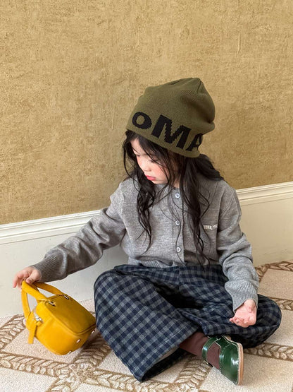 長袖ニットシャツ アルファベット刺繍 ポロシャツ【mh0011460】