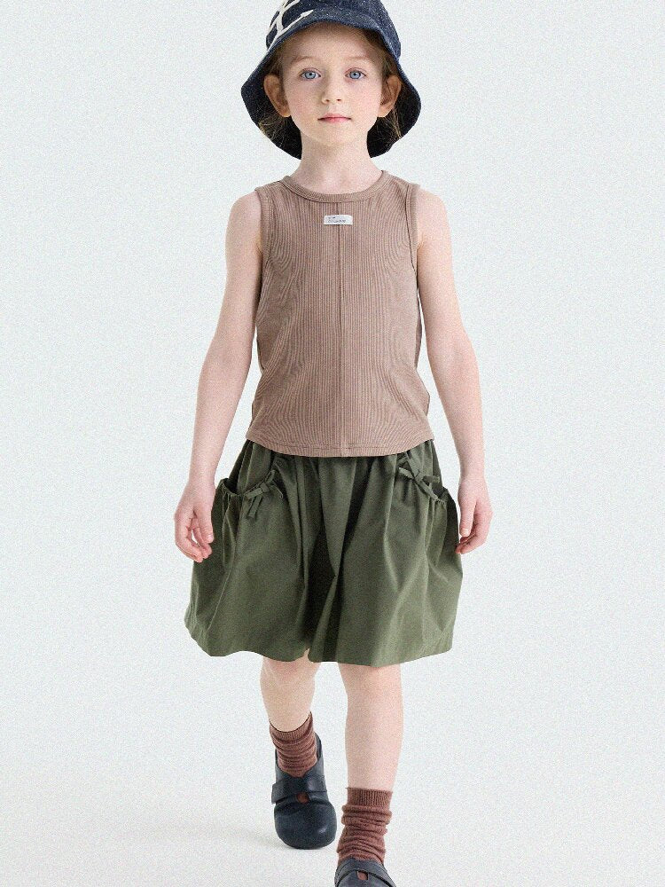 Ribbed Cotton Tank Top センターシーム ノースリーブトップス【mh0013190】