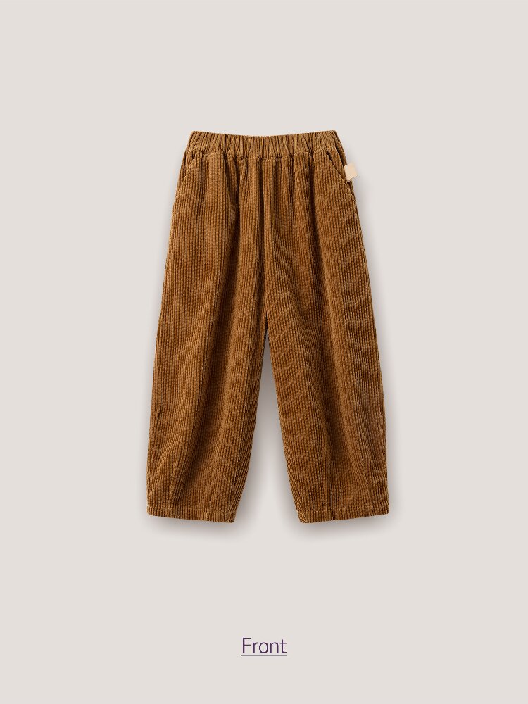 キッズ ジュニア コーデュロイ テーパード ロングパンツ【mh0014256】