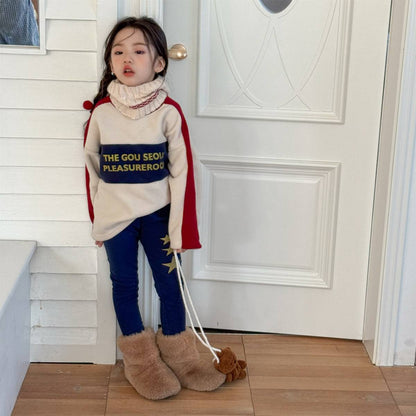 -裏起毛レギンス 星スタープリント 無地 暖かスパッツ ロングパンツ【mh0011406】 - mamahalo shop - レギンスパンツ -  べビー服 - 子供服 - 男の子 - 女の子