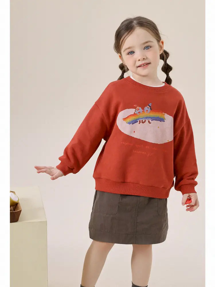 -アニマルプリント長袖スウェットトレーナー【mh0011297】 - mamahalo shop - トレーナー・フーディ -  べビー服 - 子供服 - 男の子 - 女の子