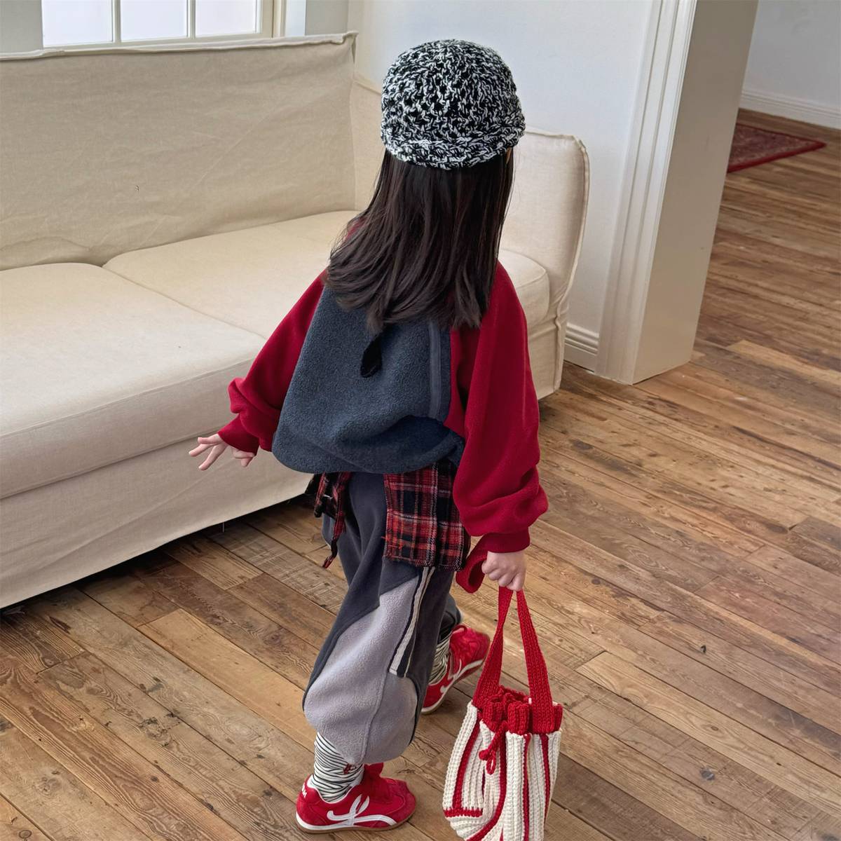 -長袖スウェットトレーナー フリース素材 ラグラン袖 プリントロゴ【mh0011412】 - mamahalo shop - トレーナー・フーディ -  べビー服 - 子供服 - 男の子 - 女の子