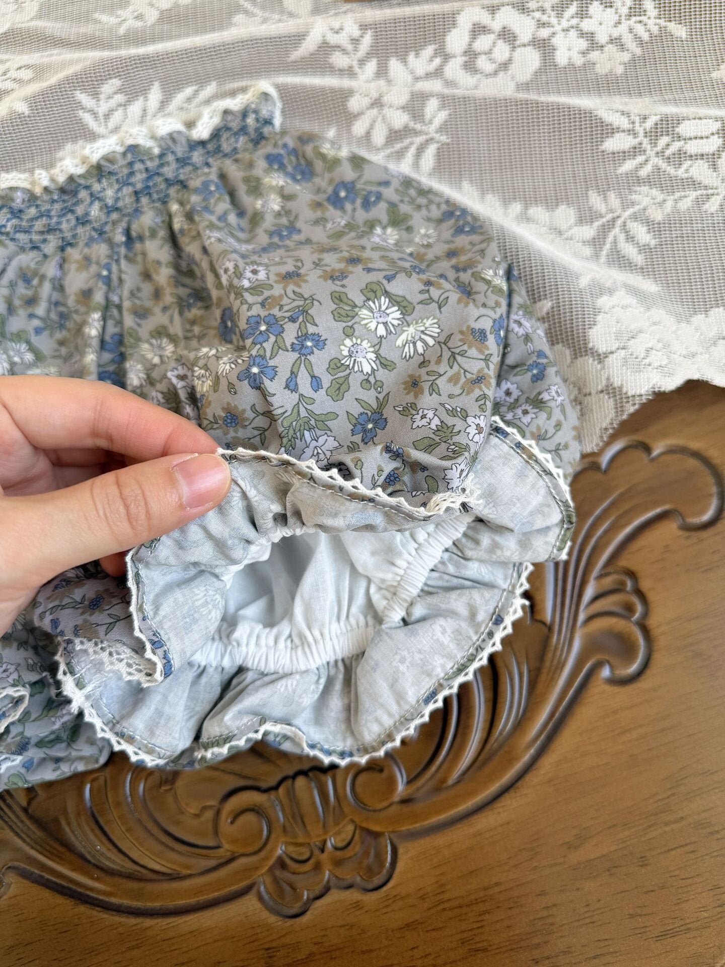 Lace Floral Lantern Shorts レース付花柄ランタンショーツ【mh0012114】