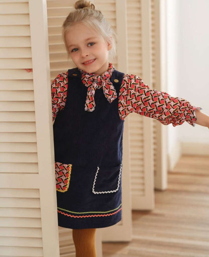 ノースリーブワンピース コーデュロイ 北欧風 Aライン ジャンパースカート【mh0011549】