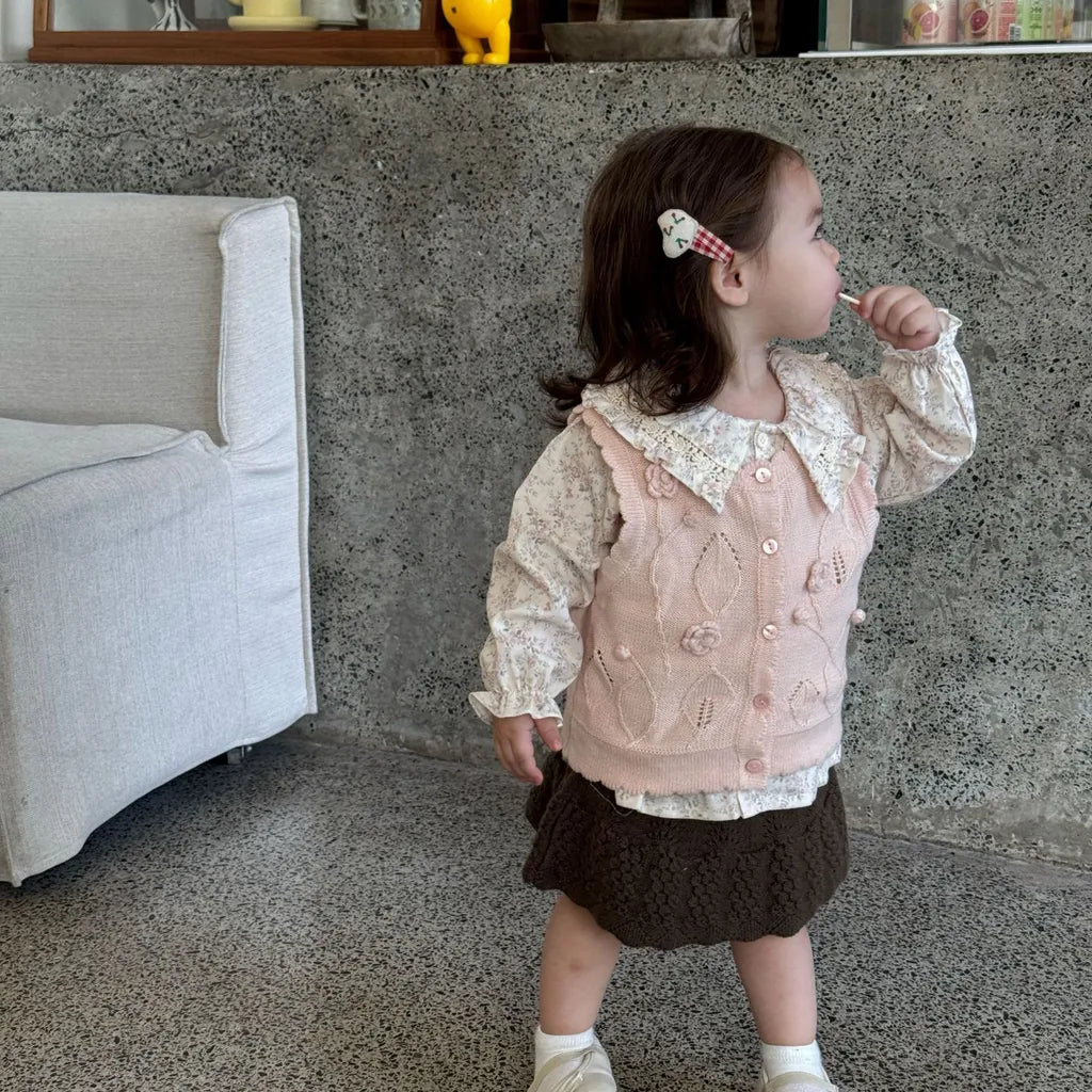 -クロシェ編みフリルニットンツインスカート【mh0011144】 - mamahalo shop - スカート -  べビー服 - 子供服 - 男の子 - 女の子