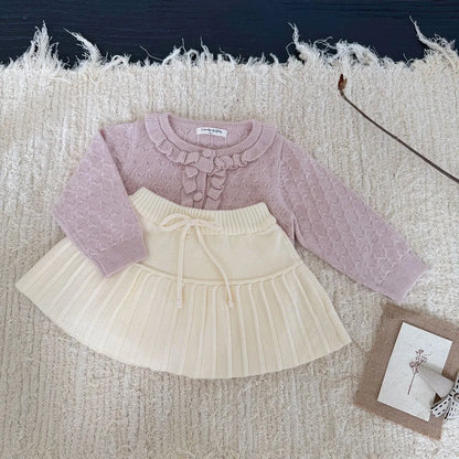 -クロシェ編みフリルニットカーディガン【mh0011165】 - mamahalo shop - カーディガン・パーカー -  べビー服 - 子供服 - 男の子 - 女の子