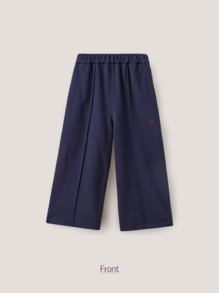 Pantalones largos de chándal rectos con pinzas delanteras centrales para niños y jóvenes [mh0014247]