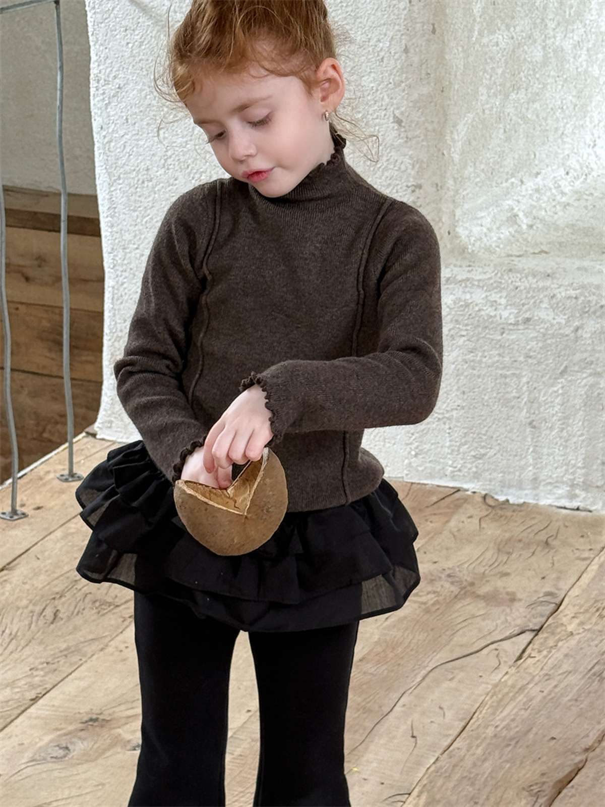 -裏起毛ニットフレアパンツ 防寒あったかベルボトムパンツ【mh0011439】 - mamahalo shop - レギンスパンツ -  べビー服 - 子供服 - 男の子 - 女の子