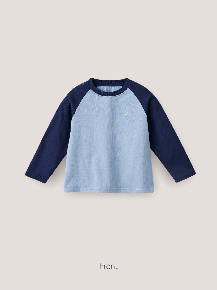 キッズ ジュニア バイカラー ラグラン Tシャツ【mh0014259】