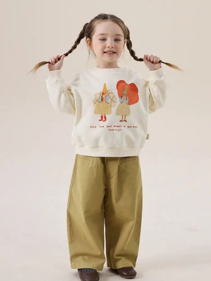 -アニマルプリント長袖スウェットトレーナー【mh0011297】 - mamahalo shop - トレーナー・フーディ -  べビー服 - 子供服 - 男の子 - 女の子