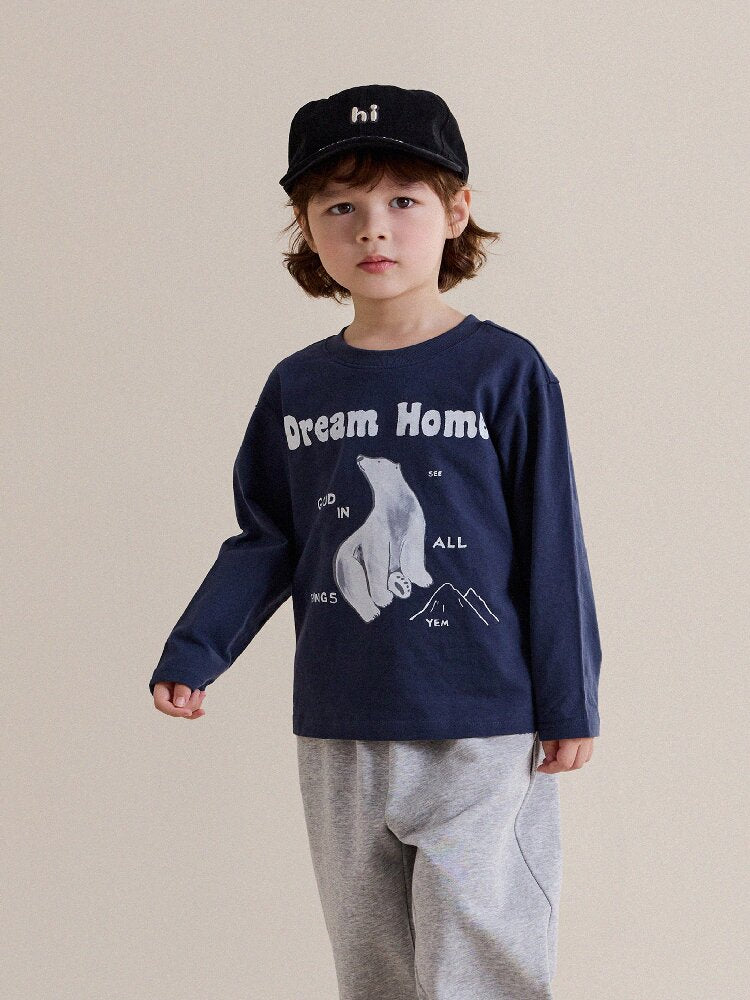 Camiseta de manga larga con estampado animal para niños/as [mh0014246]