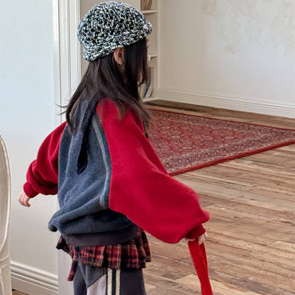 -長袖スウェットトレーナー フリース素材 ラグラン袖 プリントロゴ【mh0011412】 - mamahalo shop - トレーナー・フーディ -  べビー服 - 子供服 - 男の子 - 女の子