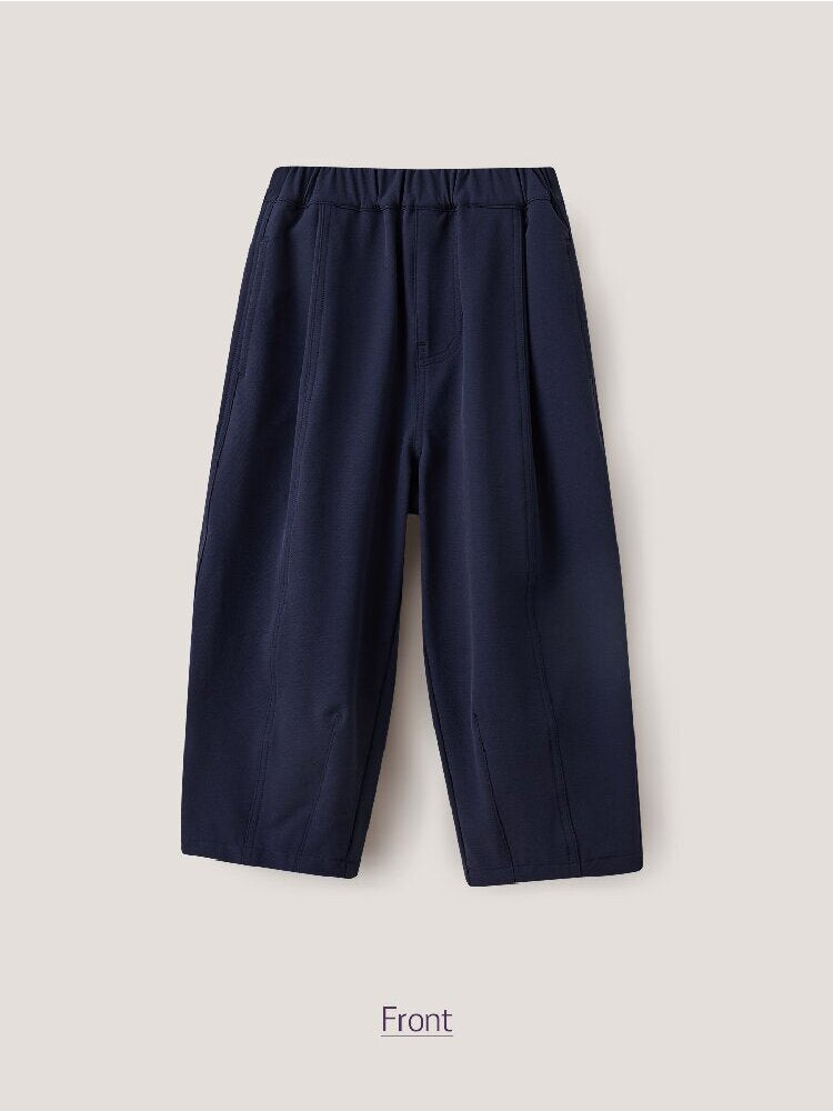 キッズ ジュニア 立体カッティング ワイド ルーズ ロングパンツ【mh0014248】