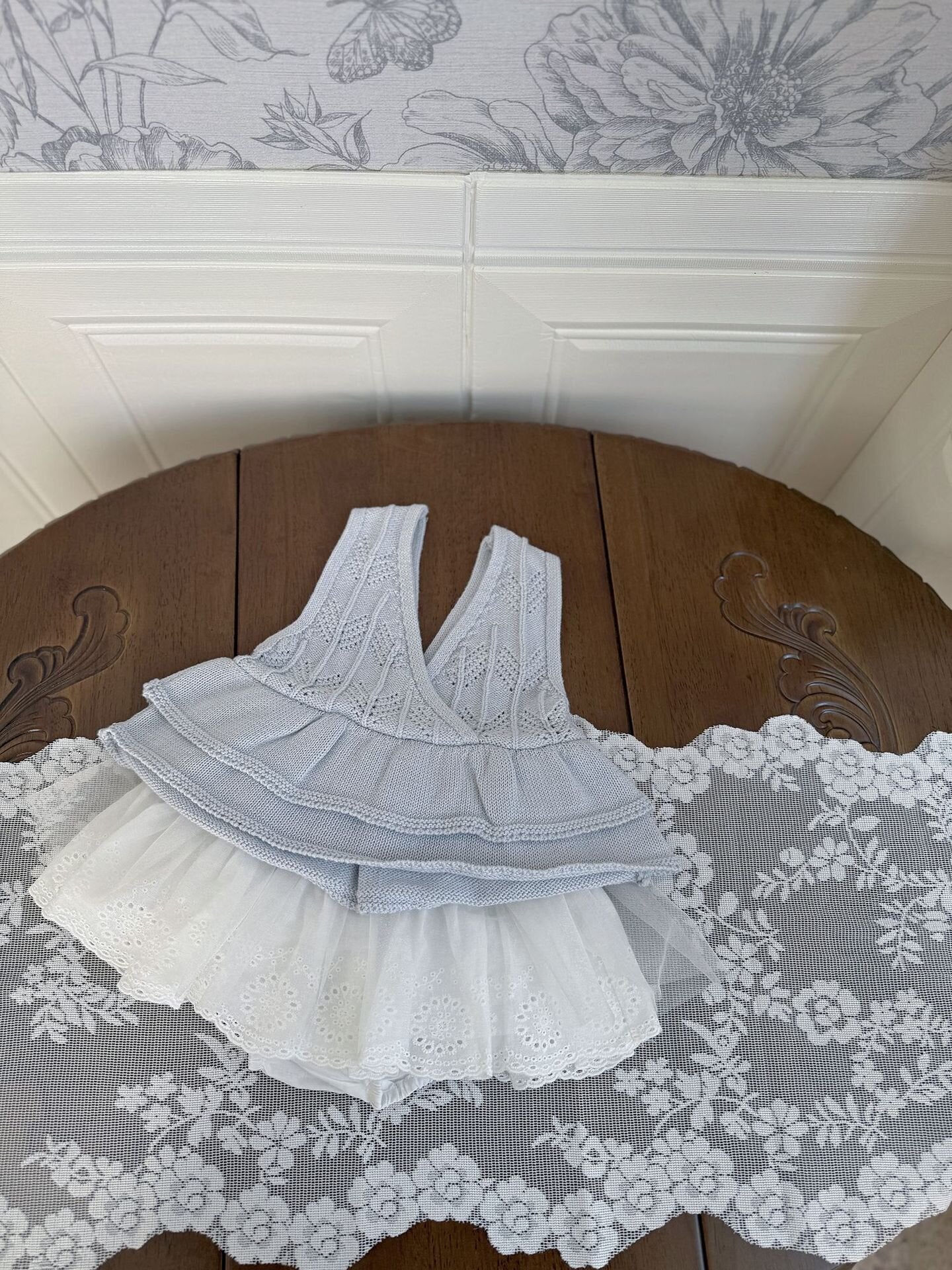 Ruffled Knitted Cotton Vest フリルニットベスト【mh0012107】