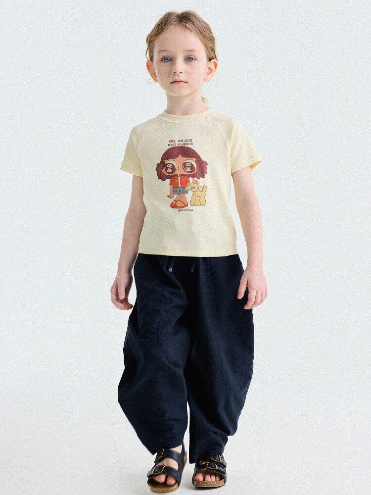 Graphic Print Cotton Raglan T-Shirt キャラクタープリント ラグランTシャツ【mh0013170】