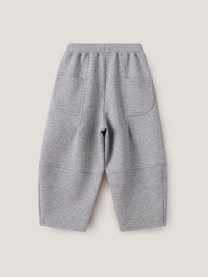 キッズ用スウェットパンツ ライトグレー 背面 ワイドシルエット サイドポケット