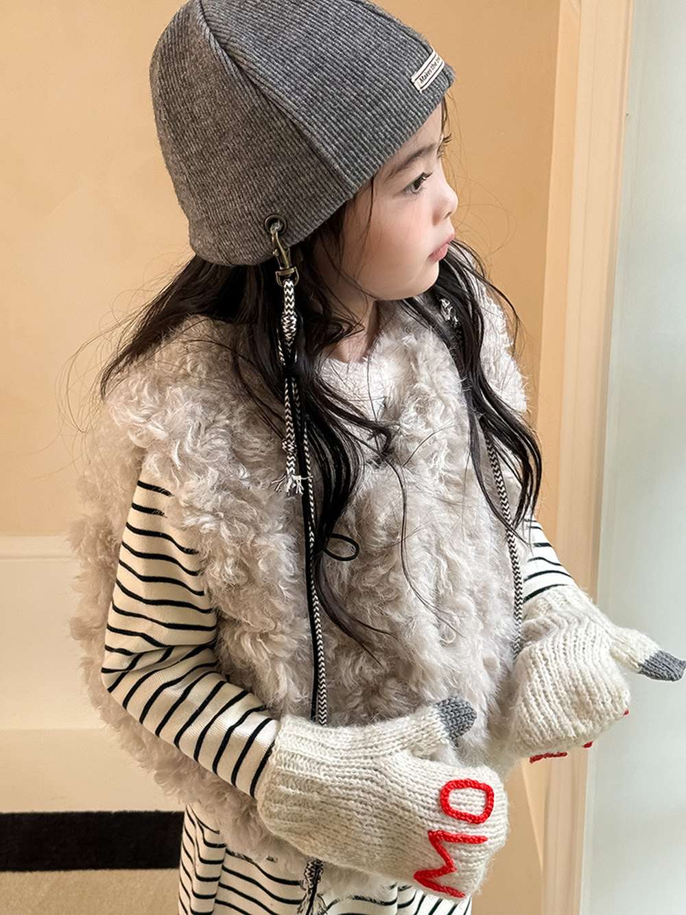 フェイクファーベスト | 中綿入り | プリンセスラインボアトップス【mh0011470】