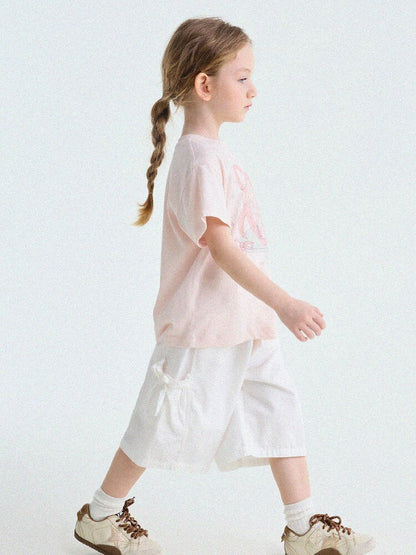 Ribbon Detail Cropped Pants リボン ハーフパンツ【mh0013179】