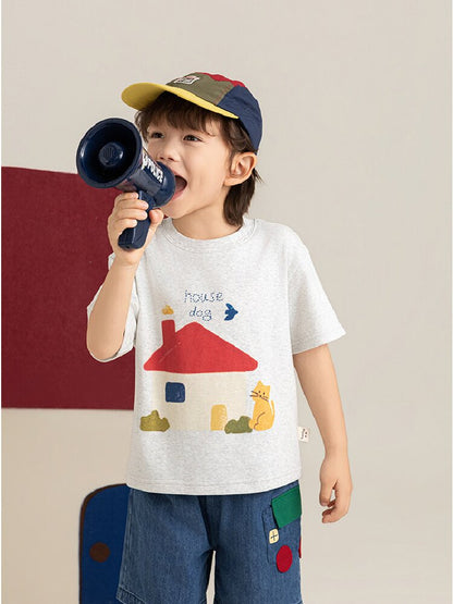 Graphic Explorer Hero Tシャツ デニムショートパンツ セットアップ【mh0012730】