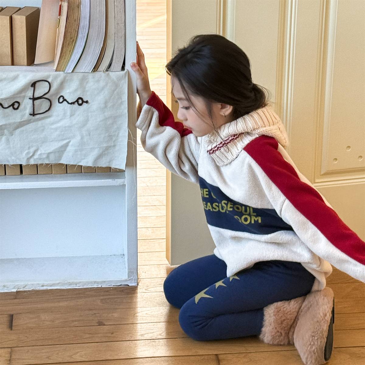 -裏起毛レギンス 星スタープリント 無地 暖かスパッツ ロングパンツ【mh0011406】 - mamahalo shop - レギンスパンツ -  べビー服 - 子供服 - 男の子 - 女の子