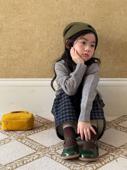 長袖ニットシャツ アルファベット刺繍 ポロシャツ【mh0011460】