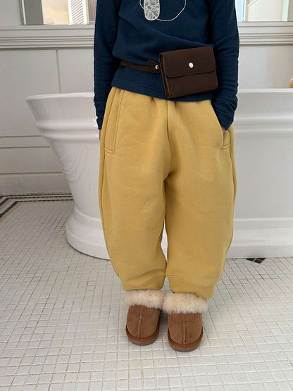 ゆるワイドスウェットパンツ 裏起毛バルーンシルエット 裏起毛スウェットパンツ【mh0011455】