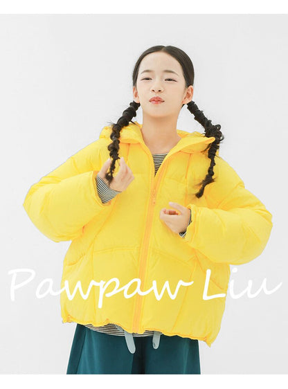 Pawpaw Liu | Yellow Warm Short Down Jacket イエロー ショート ダウンジャケット【mh0020088】