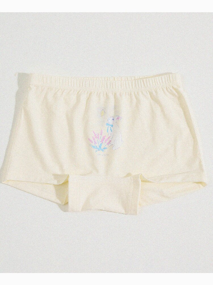 Girls' Cartoon Breathable Boxer Shorts ボタニカルプリント ボクサーパンツ【mh0013205】