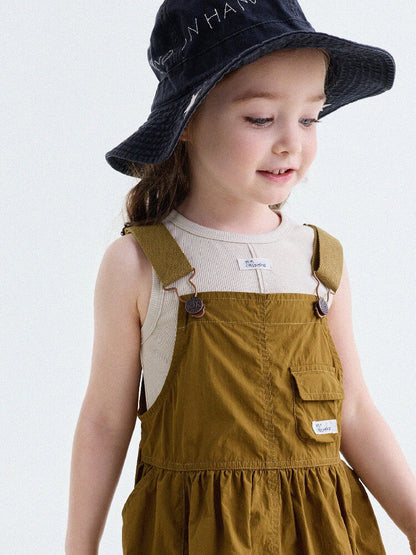 Multi Pocket Layering Bib Skirt ワークテイスト サロペットワンピース【mh0013188】