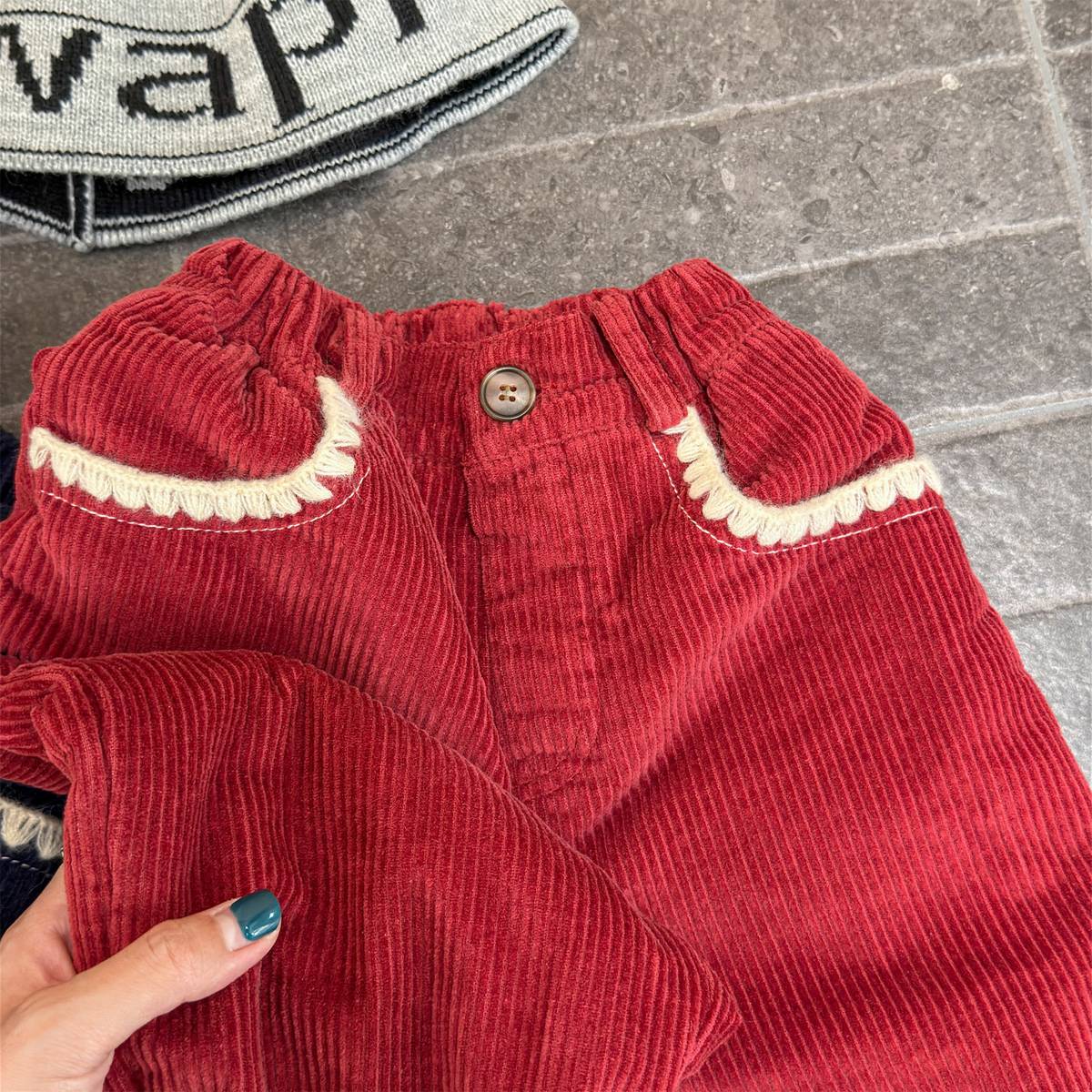 -コーデュロイロングパンツ 裏起毛 暖か長ズボン コットン素材【mh0011415】 - mamahalo shop - ロングパンツ・スウェットパンツ -  べビー服 - 子供服 - 男の子 - 女の子