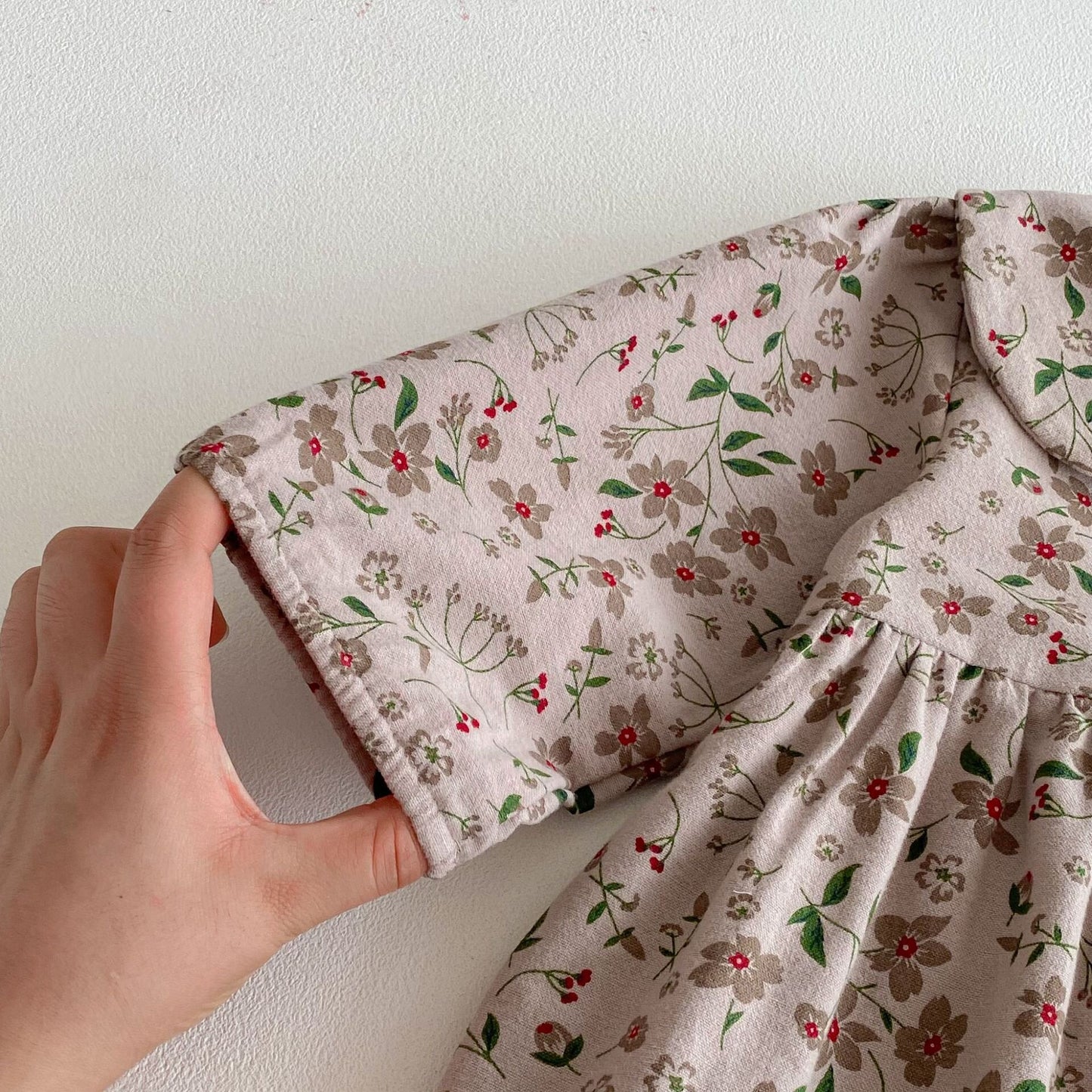 Floral Doll Collar Crawler Jumpsuit 花柄 襟付き ロンパース【mh0012087】