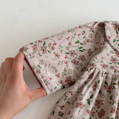 Floral Doll Collar Crawler Jumpsuit 花柄 襟付き ロンパース【mh0012087】