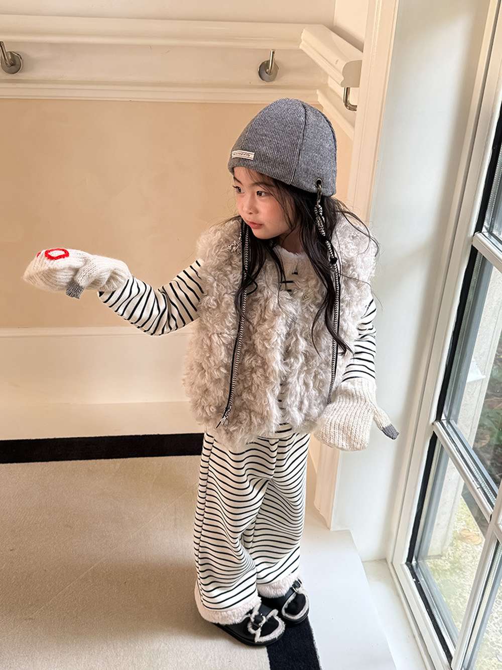 フェイクファーベスト | 中綿入り | プリンセスラインボアトップス【mh0011470】