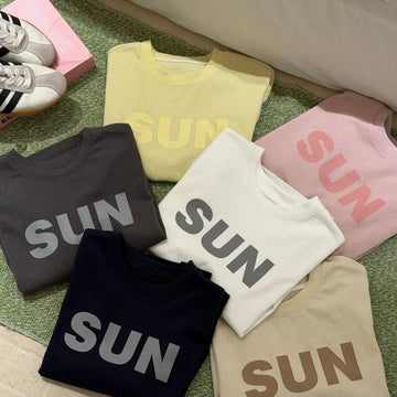 キッズ ジュニア 英字ロゴ プリント クルーネック 長袖Tシャツ【mh0014421】