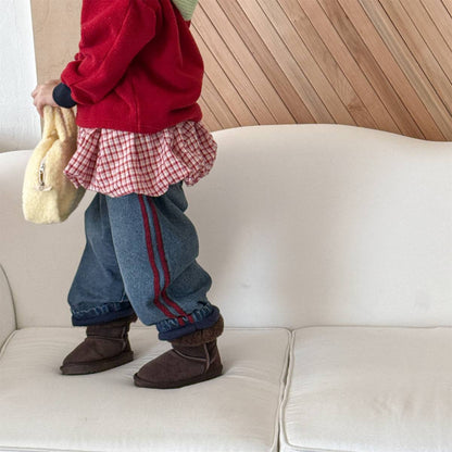 -デニムロングパンツ 裏キルティング 中綿入り ジーンズ 長ズボン【mh0011403】 - mamahalo shop - ロングパンツ・スウェットパンツ -  べビー服 - 子供服 - 男の子 - 女の子