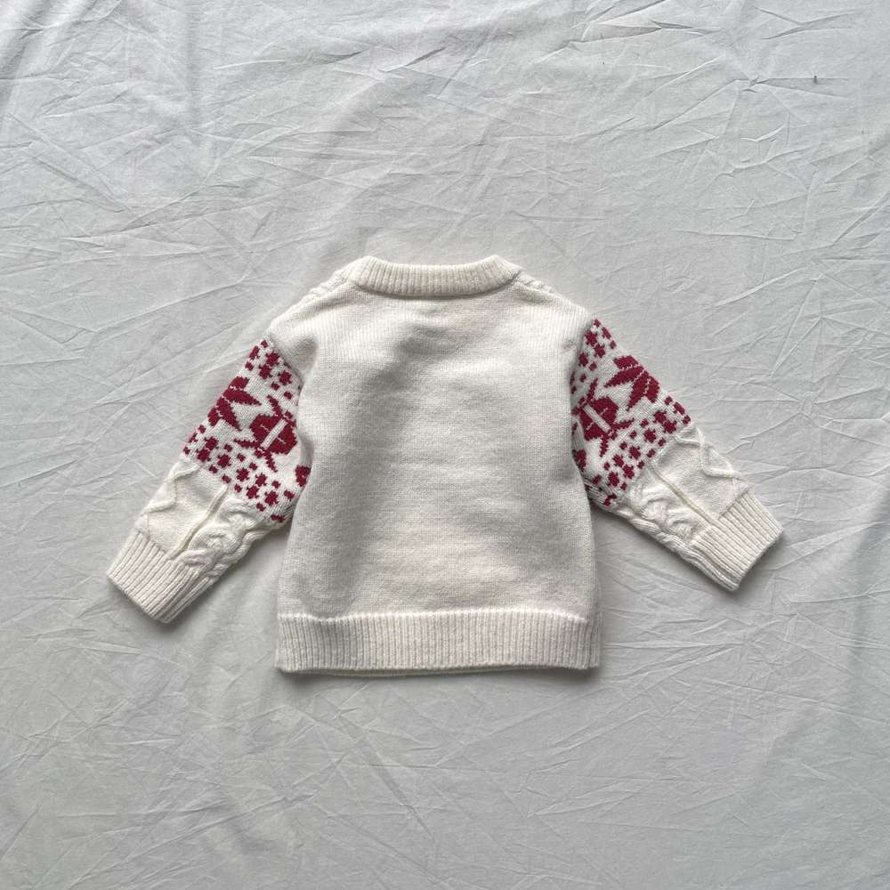 長袖ニット | ノルディック柄ケーブル編み | クルーネックセーター【mh0011475】