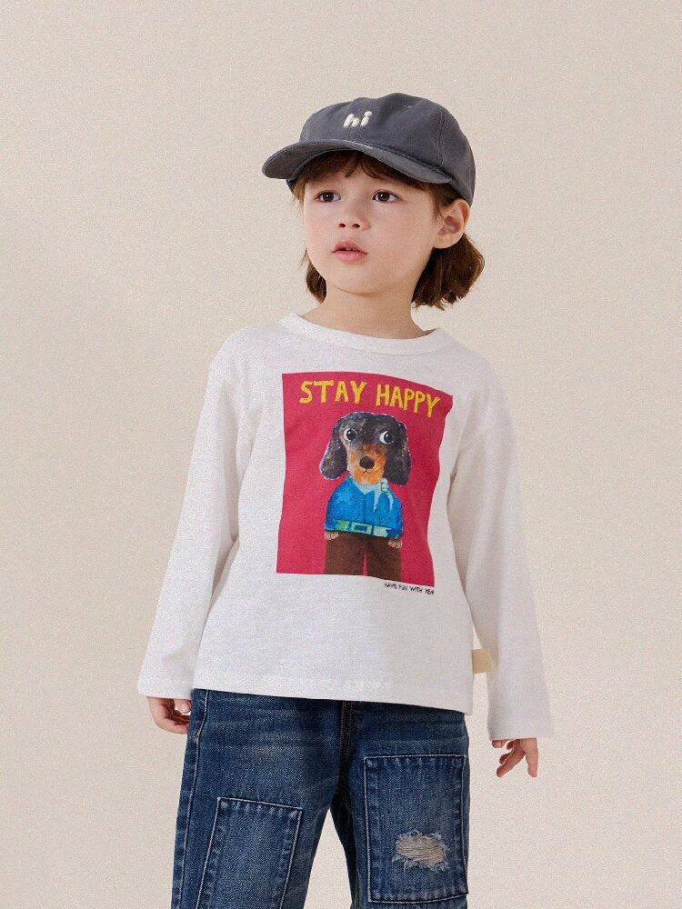 キッズ ジュニア プリント 長袖Tシャツ【mh0014255】