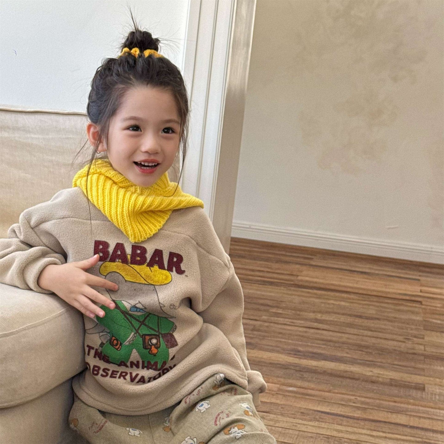 長袖フリーススウェット プリント トレーナー ゆるシルエット【mh0011435】