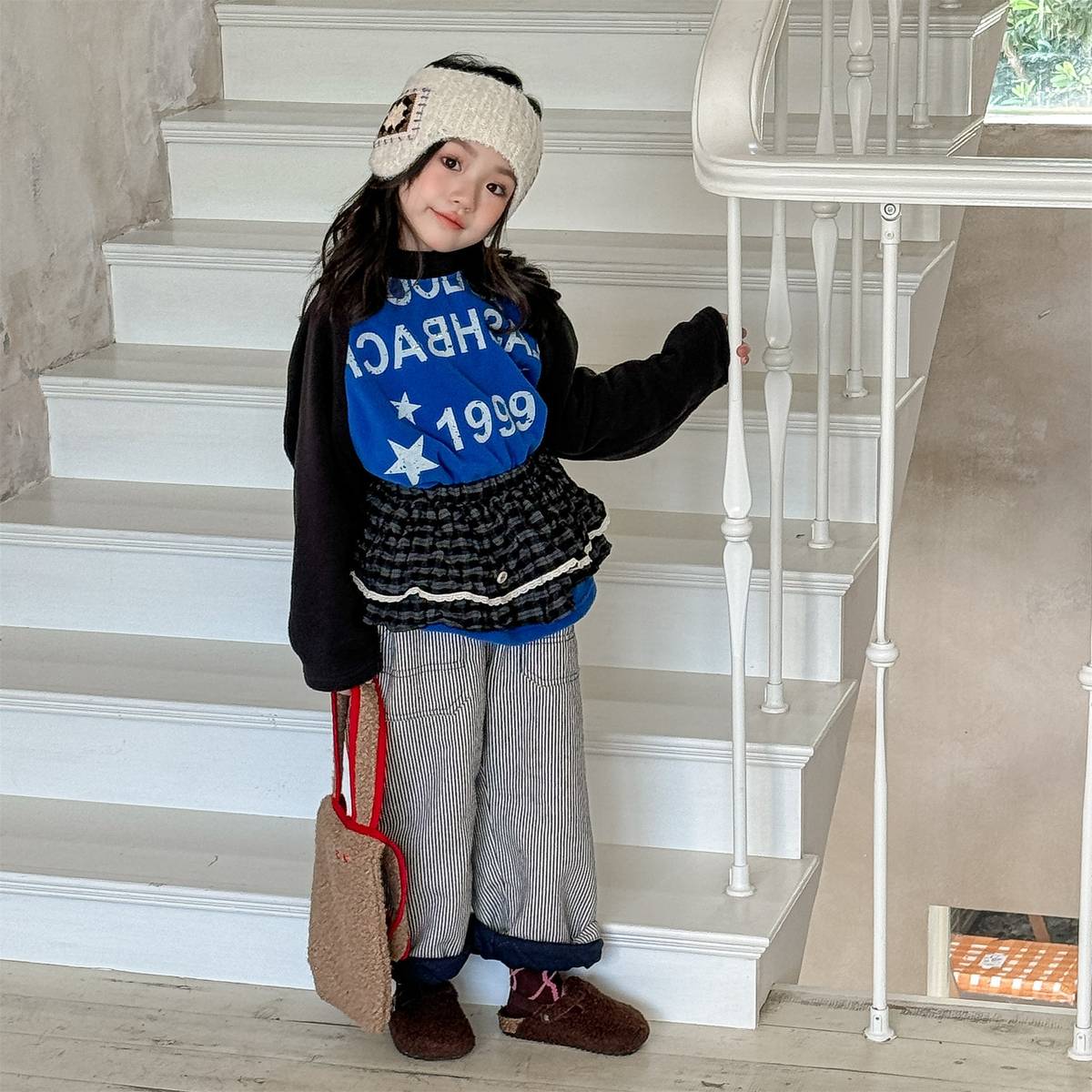 -長袖Tシャツ フリース素材 ラグラン袖 プリントロゴ ハイネック【mh0011410】 - mamahalo shop - 長袖Tシャツ -  べビー服 - 子供服 - 男の子 - 女の子