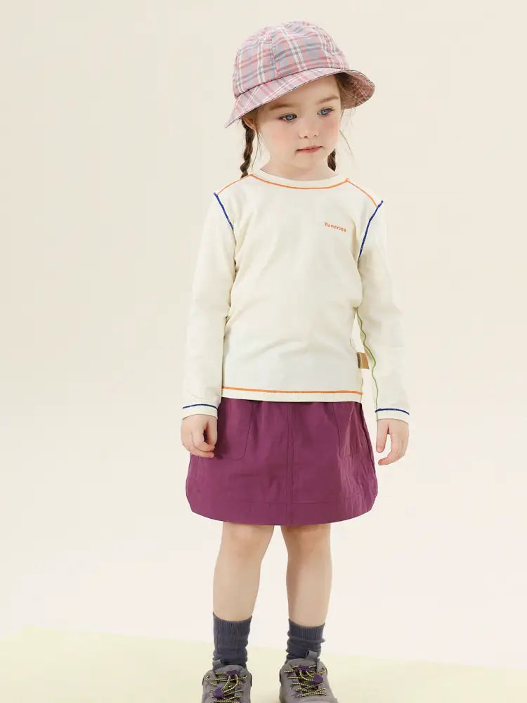 -切り替えステッチ長袖Tシャツ【mh0011300】 - mamahalo shop - 長袖Tシャツ -  べビー服 - 子供服 - 男の子 - 女の子