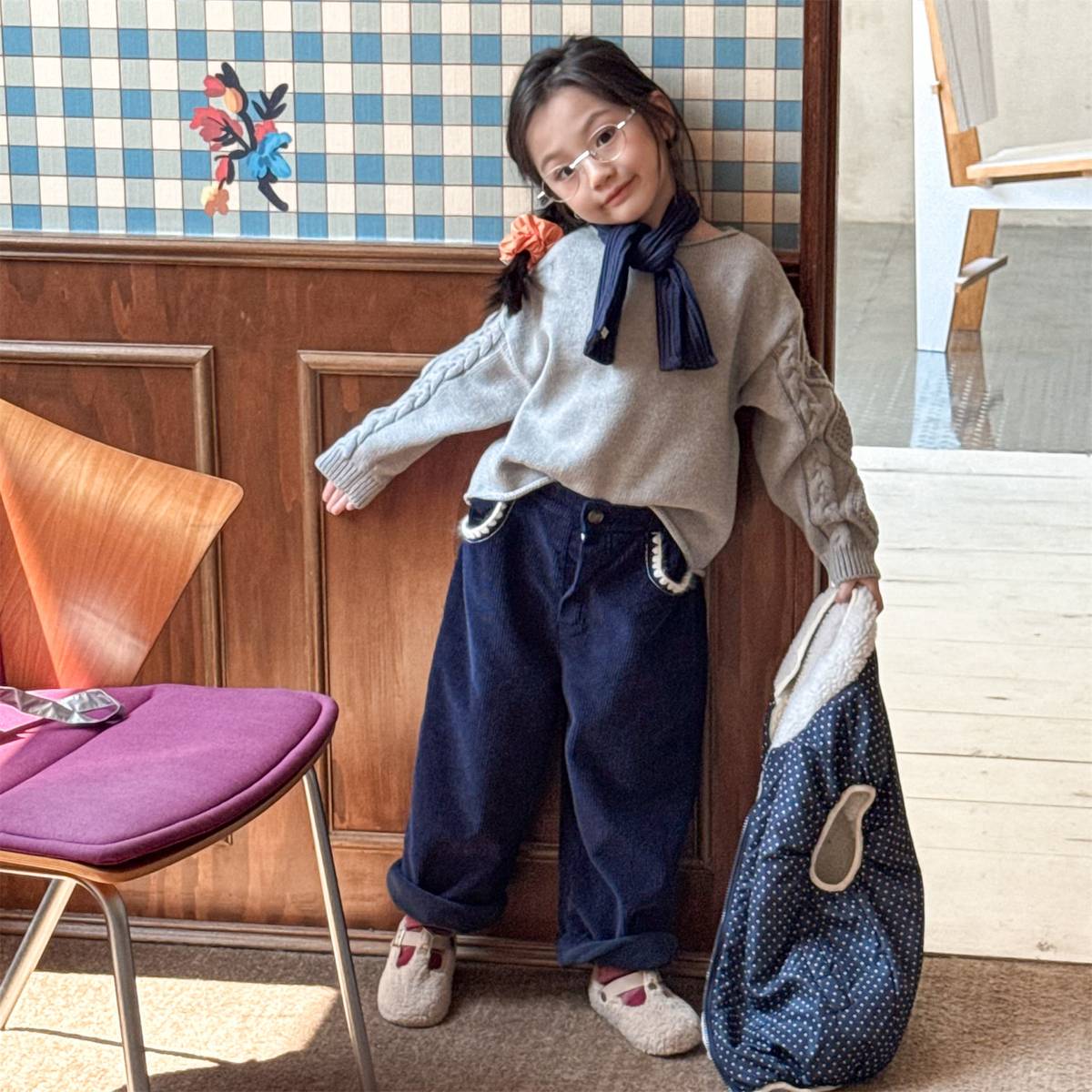 -コーデュロイロングパンツ 裏起毛 暖か長ズボン コットン素材【mh0011415】 - mamahalo shop - ロングパンツ・スウェットパンツ -  べビー服 - 子供服 - 男の子 - 女の子