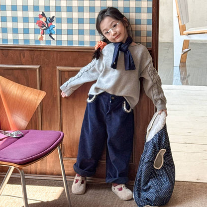 -コーデュロイロングパンツ 裏起毛 暖か長ズボン コットン素材【mh0011415】 - mamahalo shop - ロングパンツ・スウェットパンツ -  べビー服 - 子供服 - 男の子 - 女の子