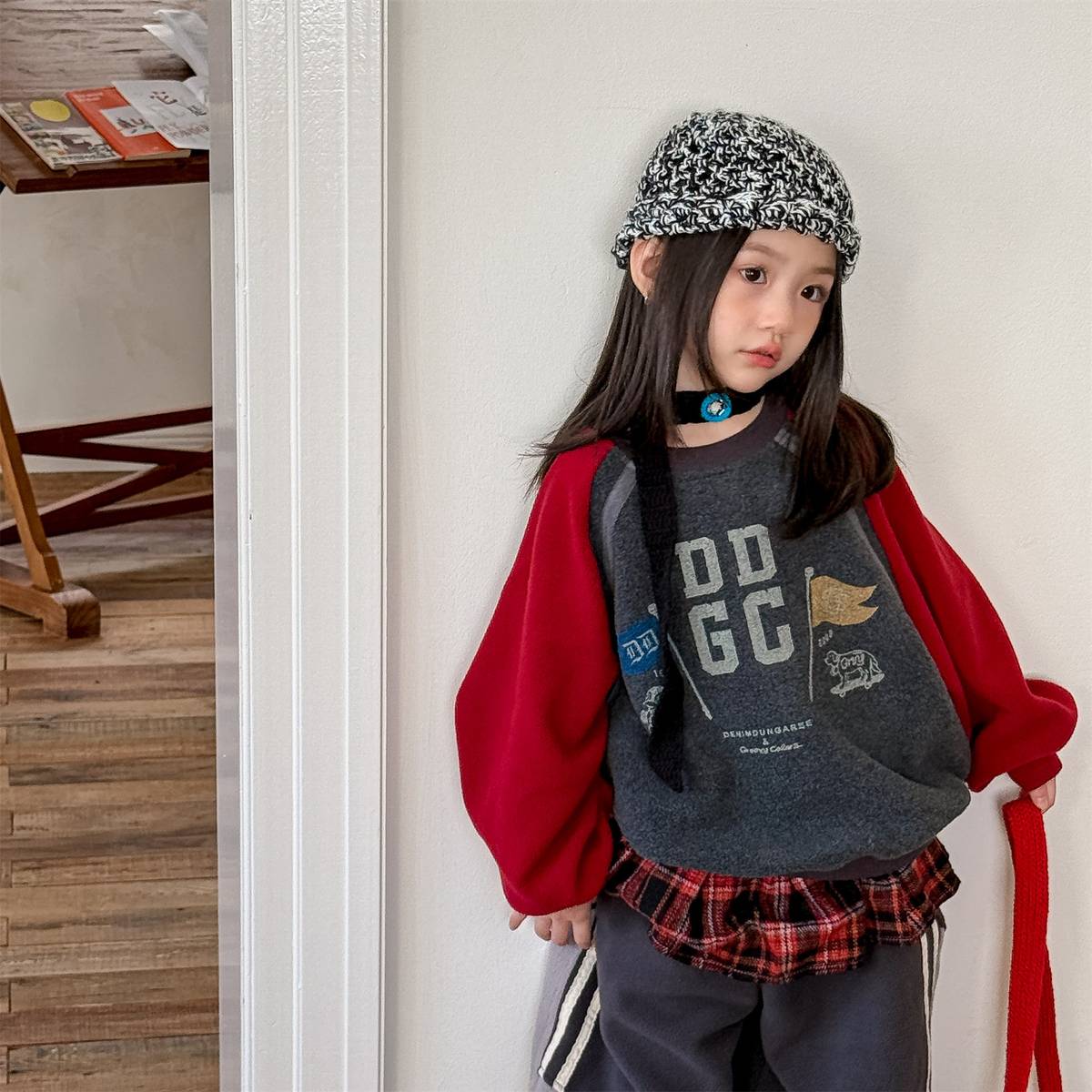 -長袖スウェットトレーナー フリース素材 ラグラン袖 プリントロゴ【mh0011412】 - mamahalo shop - トレーナー・フーディ -  べビー服 - 子供服 - 男の子 - 女の子