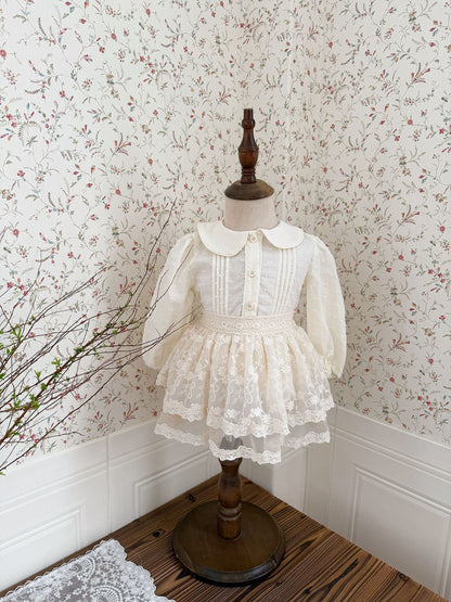 Lace Trimmed Culotte Shorts レース切替 キュロットパンツ【mh0012153】