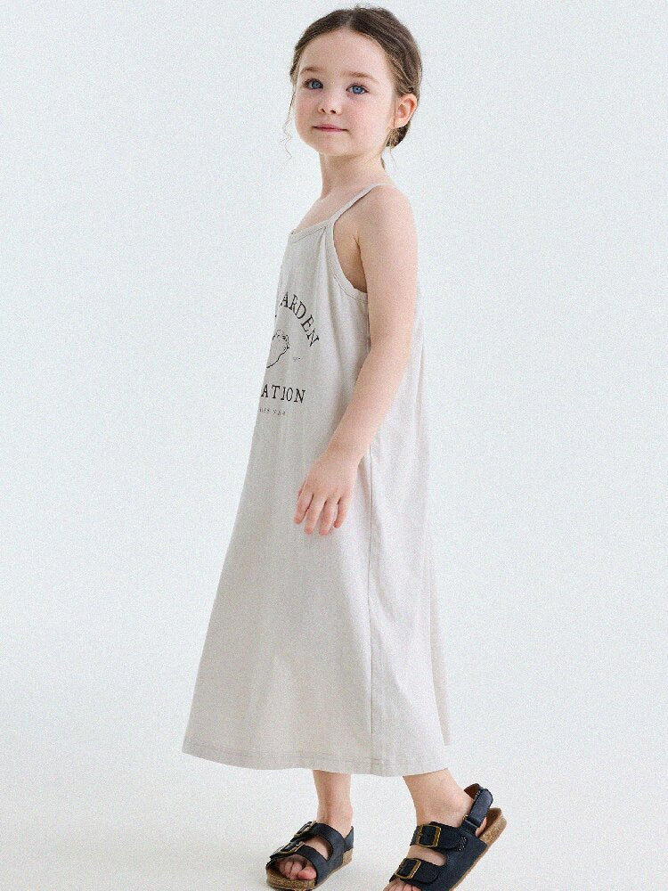 Vintage Printed Cotton Sundress ラッフル キャミソールワンピース【mh0013201】