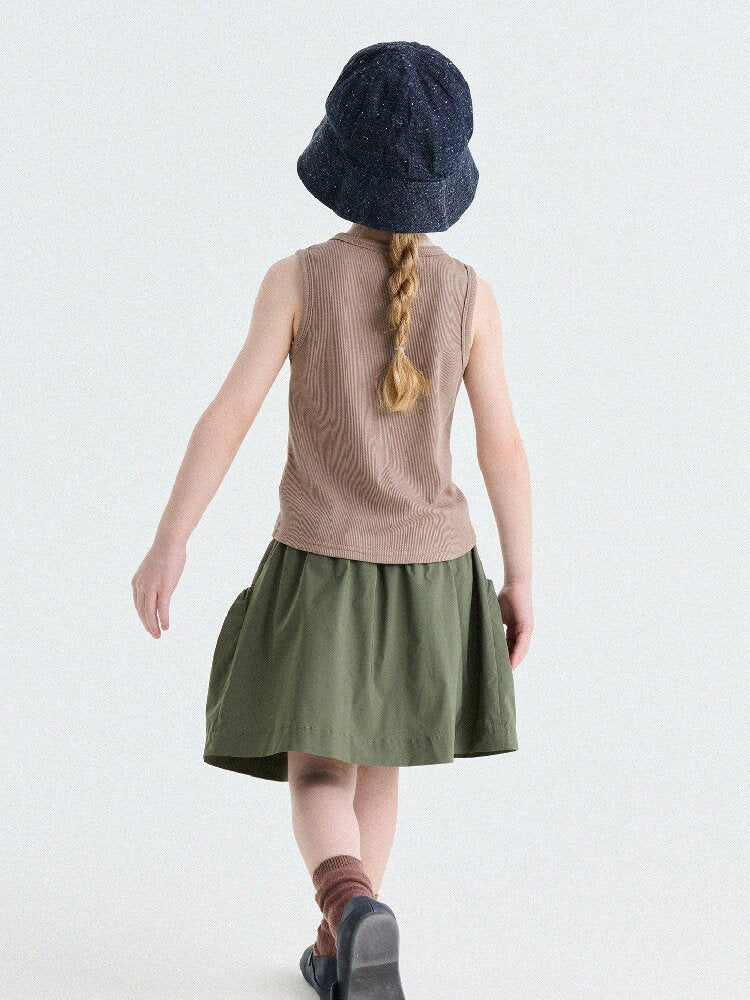 Ribbed Cotton Tank Top センターシーム ノースリーブトップス【mh0013190】