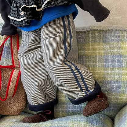 -デニムロングパンツ 裏キルティング 中綿入り ジーンズ 長ズボン【mh0011403】 - mamahalo shop - ロングパンツ・スウェットパンツ -  べビー服 - 子供服 - 男の子 - 女の子