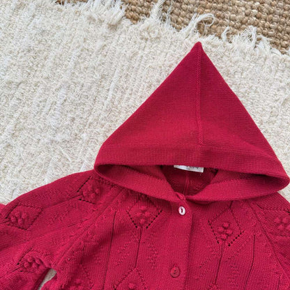 フーディポンチョ フード付きケープ 赤ずきんちゃん カーディガン【mh0011524】